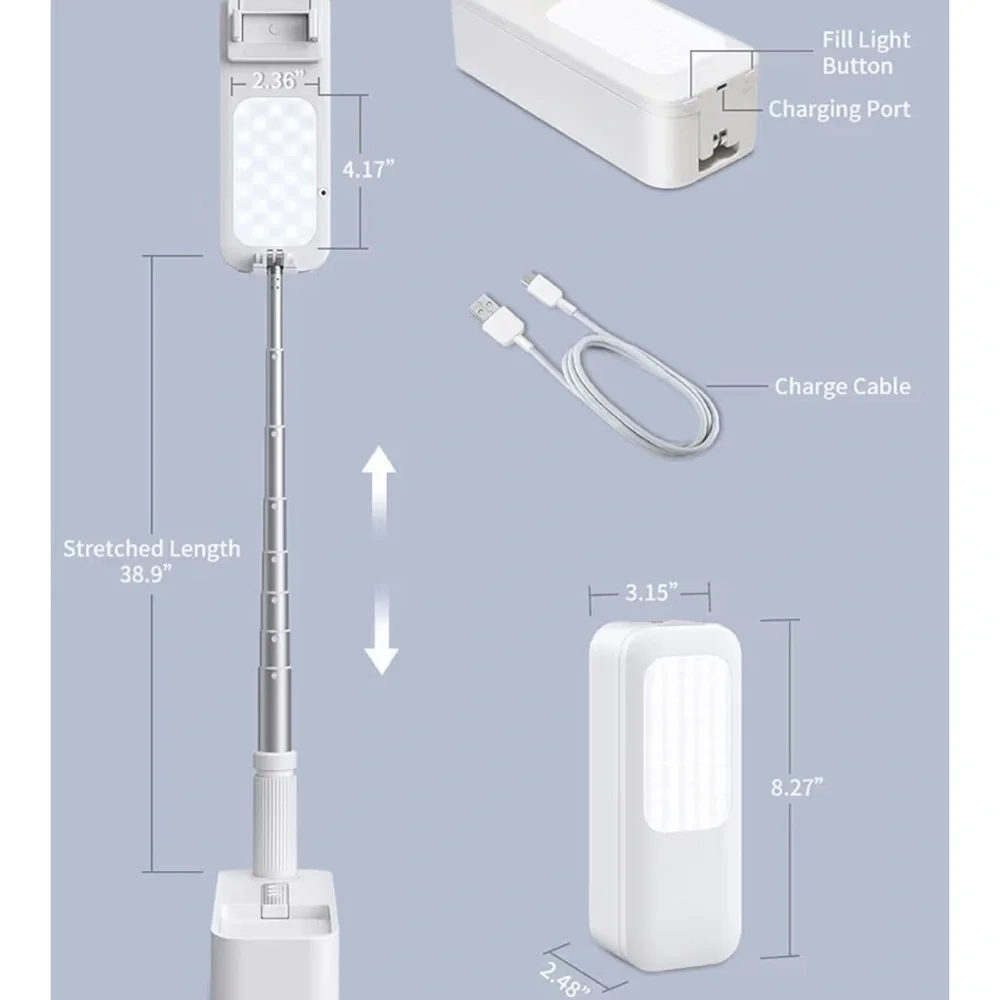Content Creating Phone Stand 360° Rotate Dual Spindle